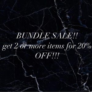 BUY 2 OR MORE ITEMS TO RECEIVE 20% OFF PRICE